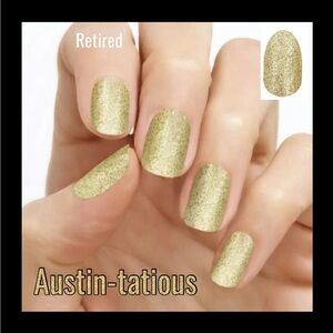 Color Street Austin-tatious Gold & Holographic Glitter Nail Strips Set